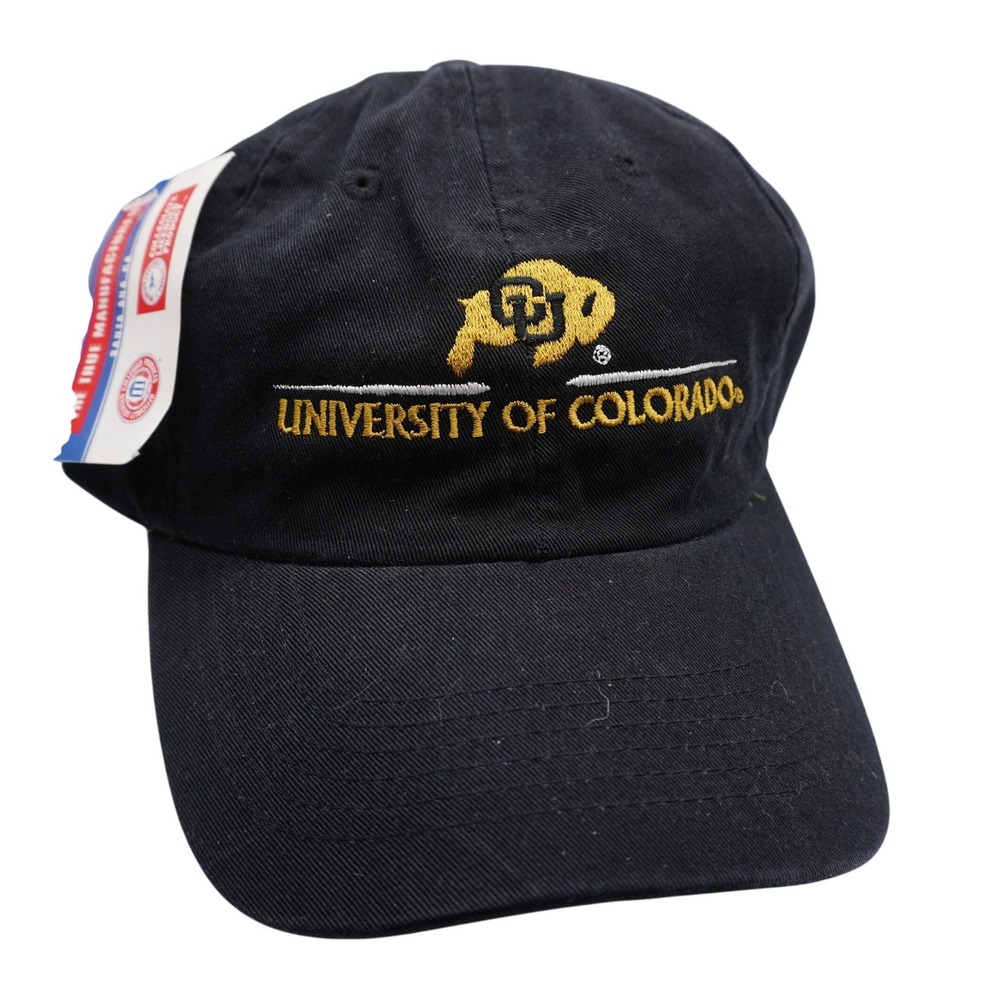 Headmaster University of Colorado Hat Mens OSFA Black Embroidered Dad Cap CU